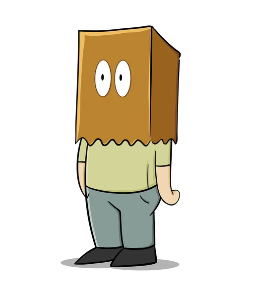 Paper bag man — Stock Vector