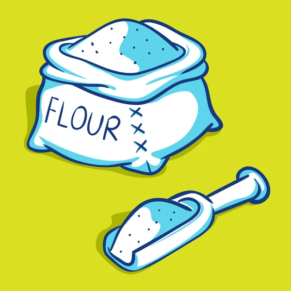 Flour bag illustration — Stock Vector