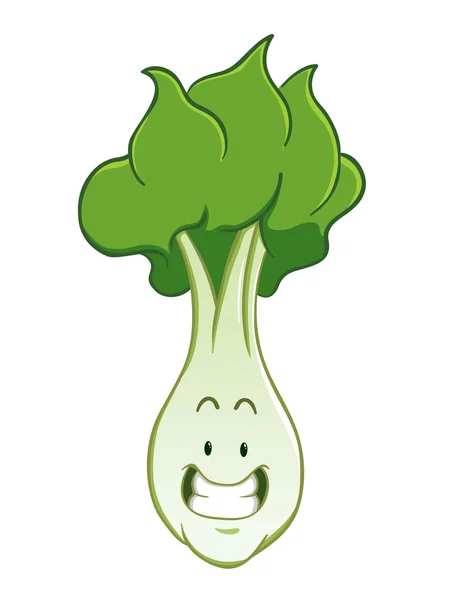 Carácter de dibujos animados de lechuga — Vector de stock