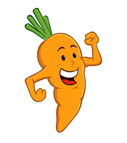 Carrot Cartoon Character — Stock Vector