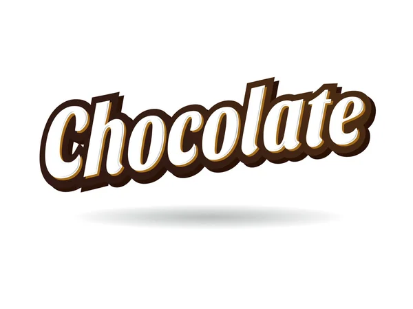 Chocolate Título Texto — Vector de stock