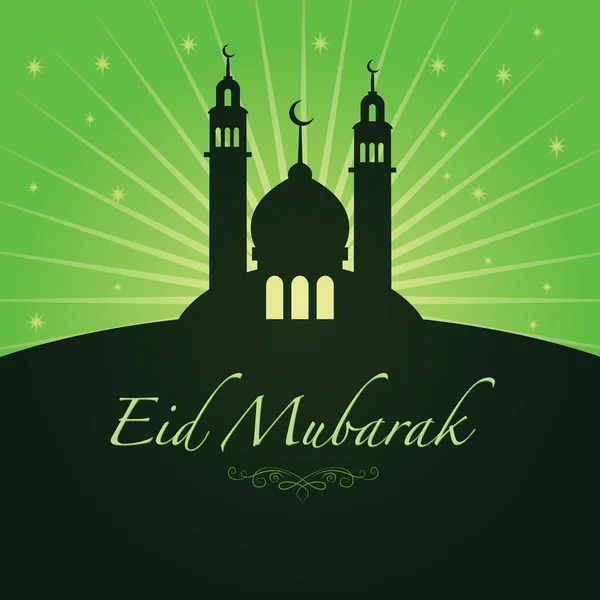 Eid mubarak selamlar — Stok Vektör