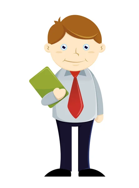 Empresario Holding Paper Work — Vector de stock