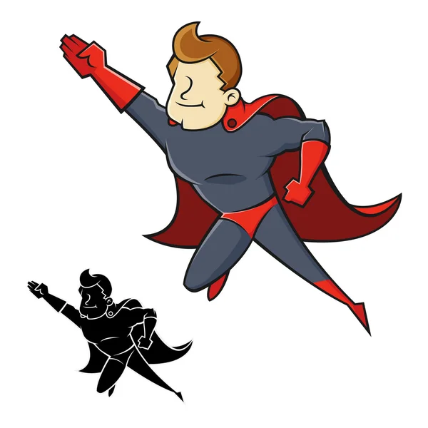 スーパー ヒーローのマスコット — ストックベクタ
