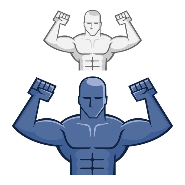 Figure of a Muscle Man — Stock Vector