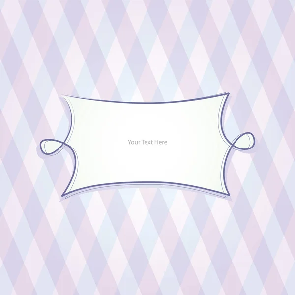Rectangle arrière-plan croisé avec cadre blanc — Image vectorielle