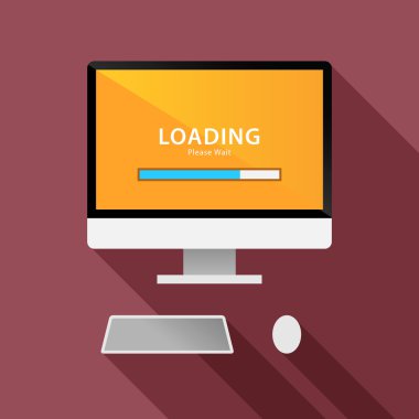 Bilgisayar ekran yükleme ilerlemesini