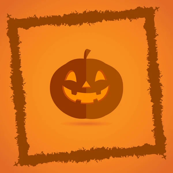 Halloween zucca cornice sfondo — Vettoriale Stock