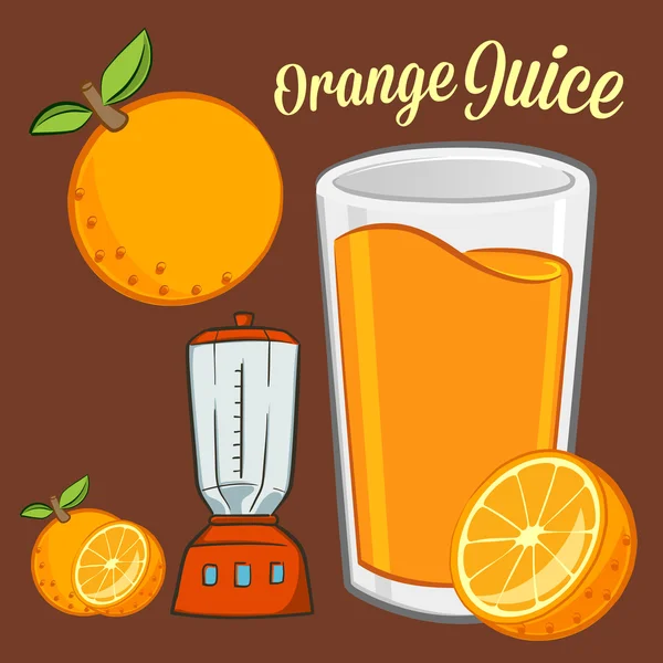 Orange Juice Inggredients — Stock Vector