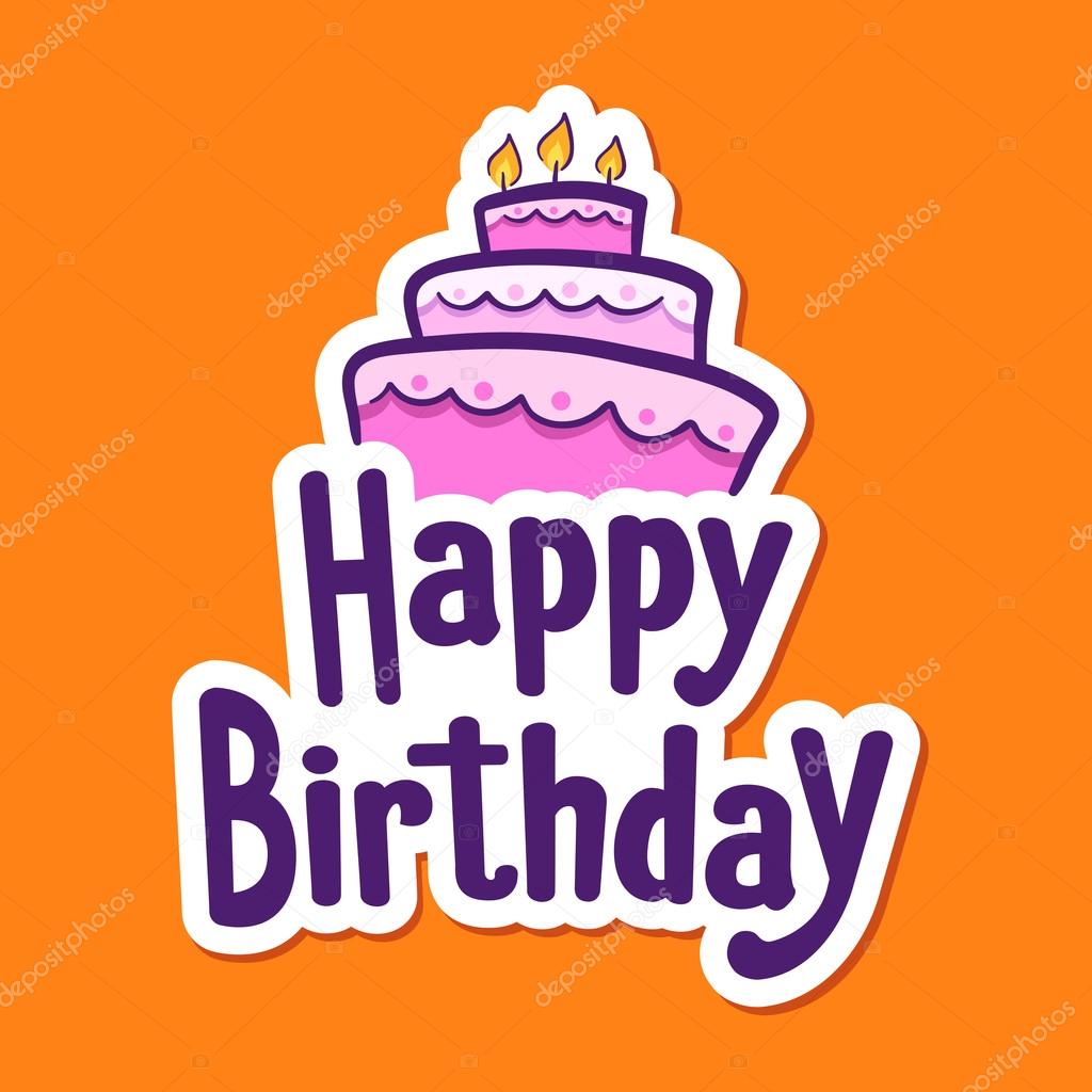 Joyeuses Salutations D Anniversaire Avec Gateau Sur Le Dessus Image Vectorielle Par Yusak P C Illustration