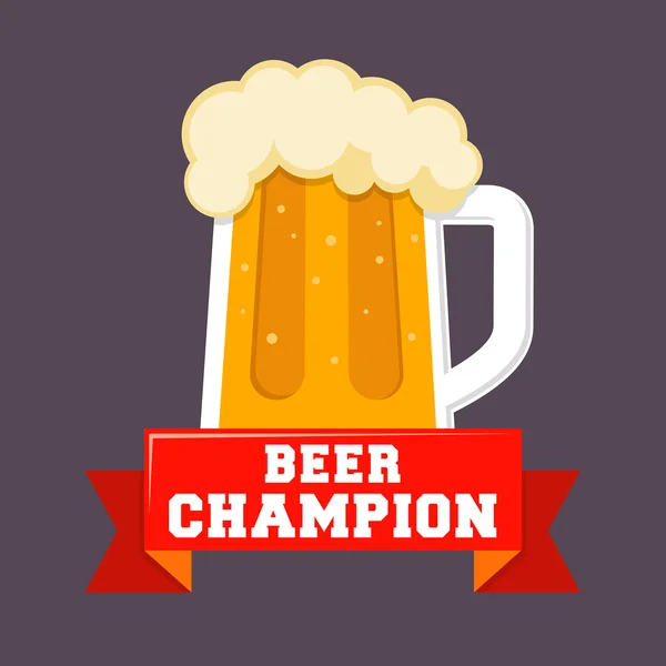 Bier Champion Logo-Symbol — Stockvektor