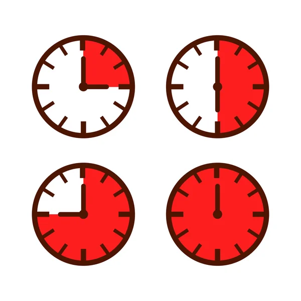시계 시간 바퀴 간단한 아이콘 — 스톡 벡터