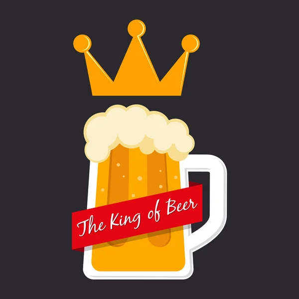 Le symbole du roi de la bière — Image vectorielle