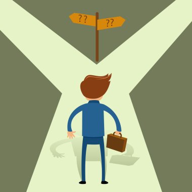 İşadamı bilinmeyen yolu seçme