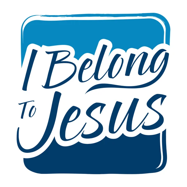 Typography Art Saying I Belong To Jesus — Stock Vector