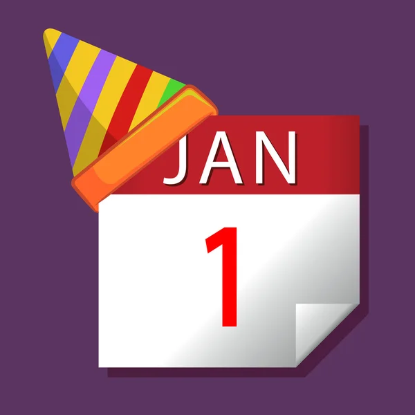 Nouvel An Janvier Premier calendrier — Image vectorielle