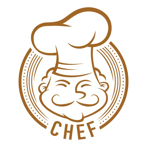 Chef con símbolo de bigote — Vector de stock