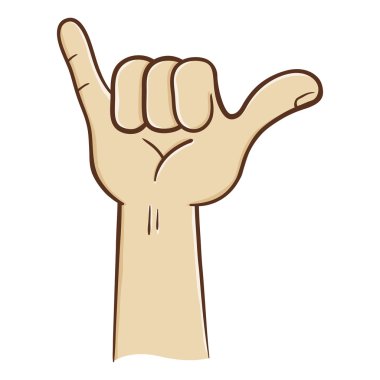 Hang Loose Hand Sign clipart