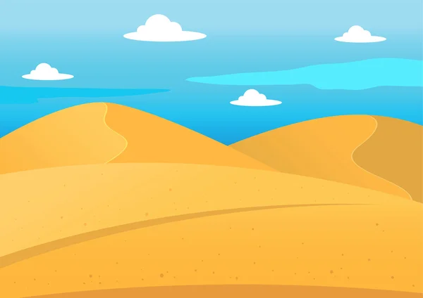 Fondo natural del paisaje del desierto — Vector de stock