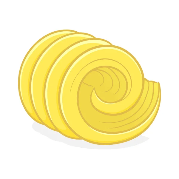 Vector Illustration of a Butter Curl — Stock Vector