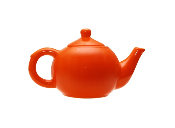 Orange teapot Stock Image