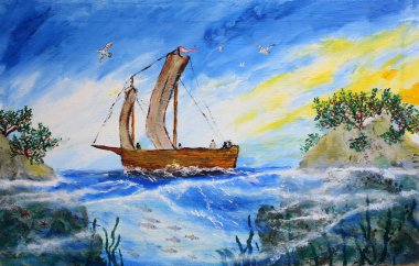 Beyaz denizdeki Pomor gemisi