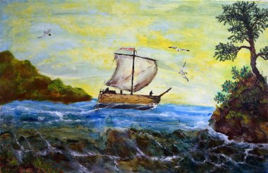 Beyaz denizdeki Pomor gemisi