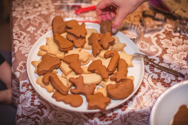 Σπιτικά μπισκότα για τα Χριστούγεννα — Φωτογραφία Αρχείου