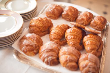 Paris mimari, cadde ve park ilkbahar, sakura çiçeği şehir içinde