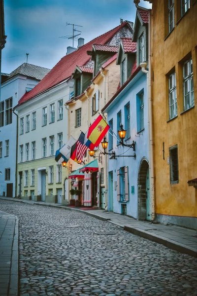 Večerní Tallinn ulice — Stock fotografie