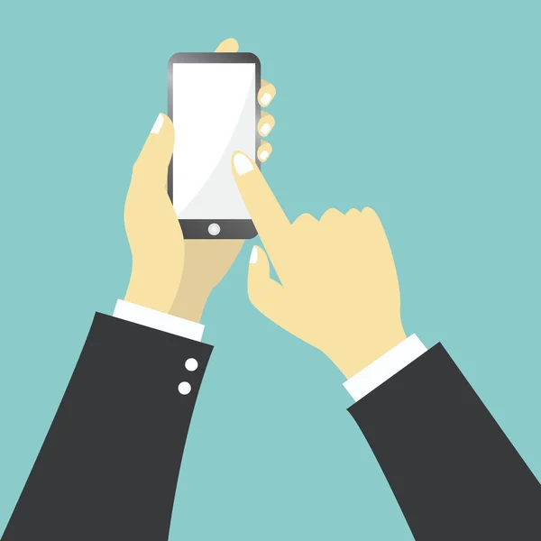 Akıllı telefon ekran dokunaklı el