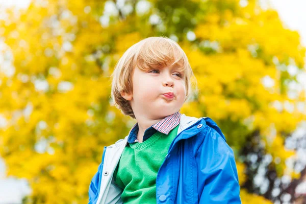 Retrato de otoño de un lindo niño pequeño —  Fotos de Stock