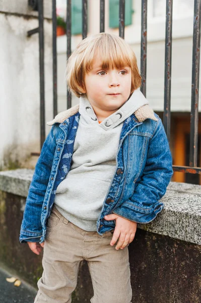 Fashion portrait of adorable toddler boy — Stock Photo, Image