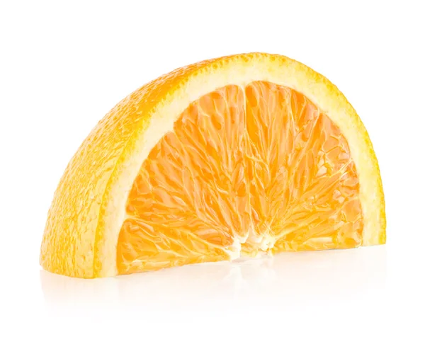 Orange slice op wit — Stockfoto