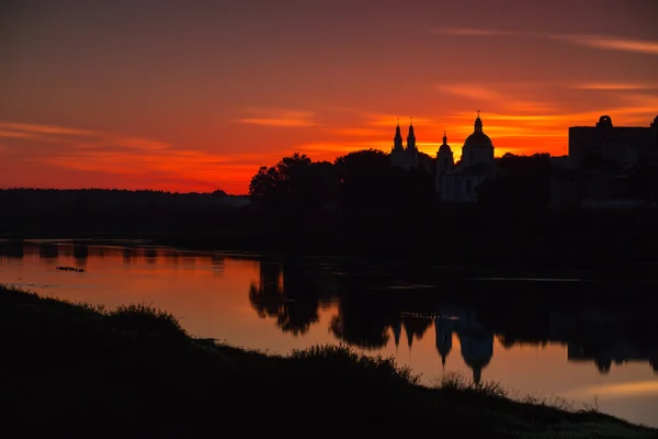 Silhouettes of old Polatsk — Stock Photo, Image