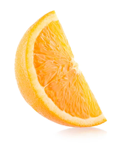 Orangenscheibe auf Weiß — Stockfoto