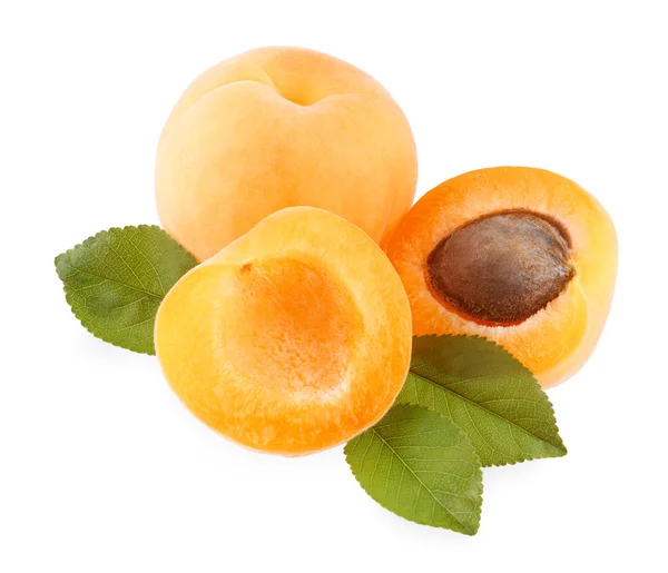 Ripe apricots isolated — Stock Photo, Image