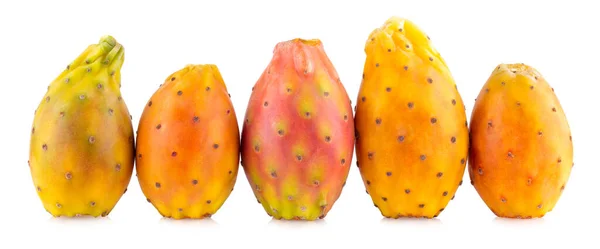 Fruta Cacto Fresca Pera Espinhosa Opuntia Isolada Sobre Fundo Branco — Fotografia de Stock