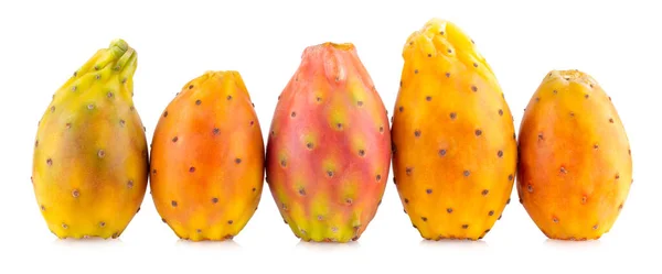 Fruto Fresco Cactus Pera Espinosa Opuntia Aislado Sobre Fondo Blanco —  Fotos de Stock