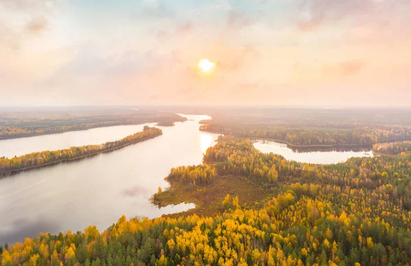 Přírodní Rezervace Sin Sha Bělorusko Ptačího Pohledu — Stock fotografie