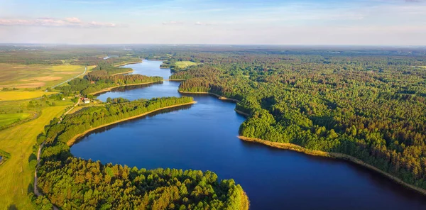 从鸟类的视角看萨拉查尼湖自然保护区 白俄罗斯 — 图库照片