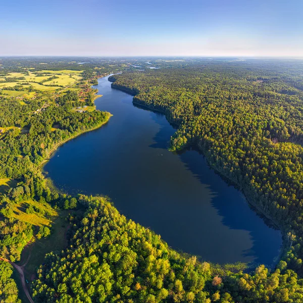 Озеро Дужа Беларусь Высоты Птичьего Полета — стоковое фото