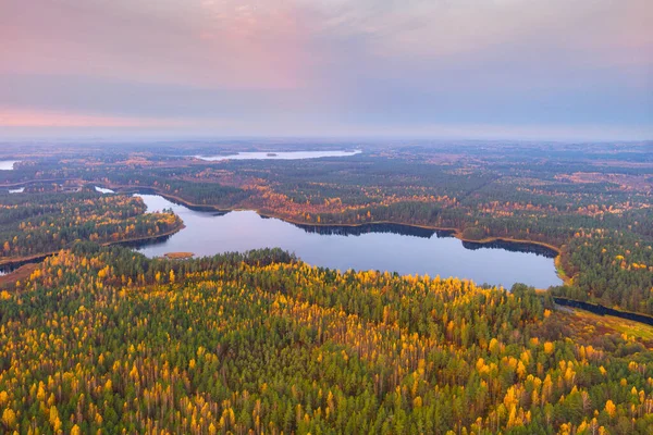 Reserva Natural Sin Sha Bielorrusia Desde Vista Pájaro — Foto de Stock