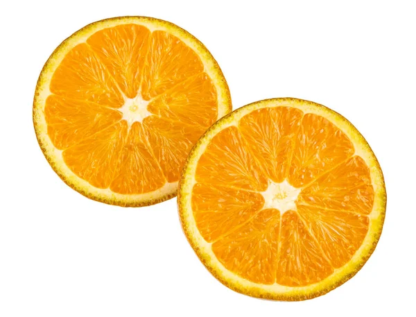 Pomarańczowe Plastry Białym Tle — Zdjęcie stockowe