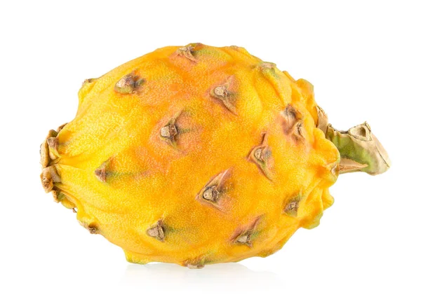 Fruto Dragón Amarillo Pitaya Pitahaya Aislado Sobre Fondo Blanco —  Fotos de Stock