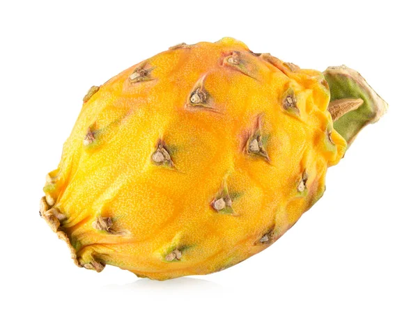 Fruta Dragão Amarela Pitaya Pitahaya Isolada Fundo Branco — Fotografia de Stock