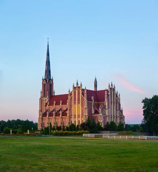 Starý Katolický Kostel Hierviaty Bělorusko — Stock fotografie