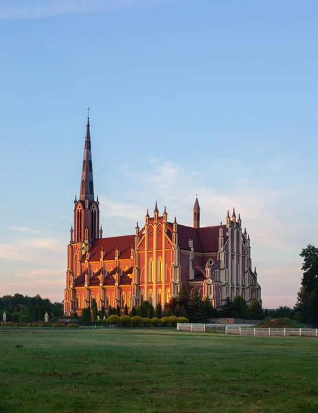 Starý Katolický Kostel Hierviaty Bělorusko — Stock fotografie