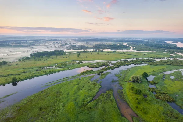 Der Dnjepr Dniapro Weißrussland Morgengrauen — Stockfoto