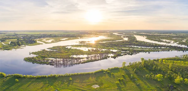 Llanura Inundación Del Río Prypiac Prypiat Por Mañana — Foto de Stock